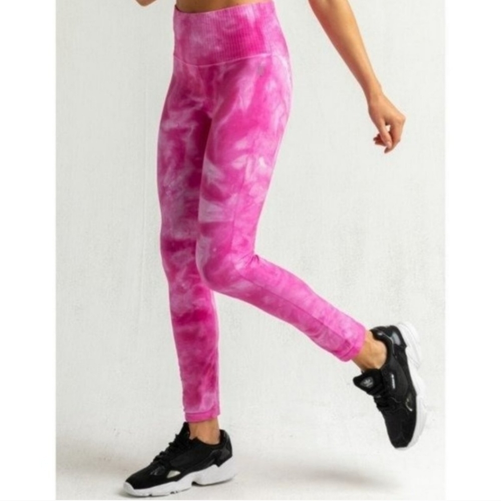 Free People FP Movement Good Karma Tie Dye Leggings in Vivacious Violet